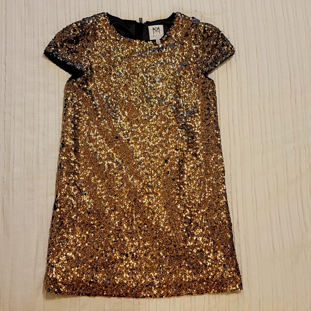 Kids Formal Dress MILLY MINIS / Size 12 Gold and Black